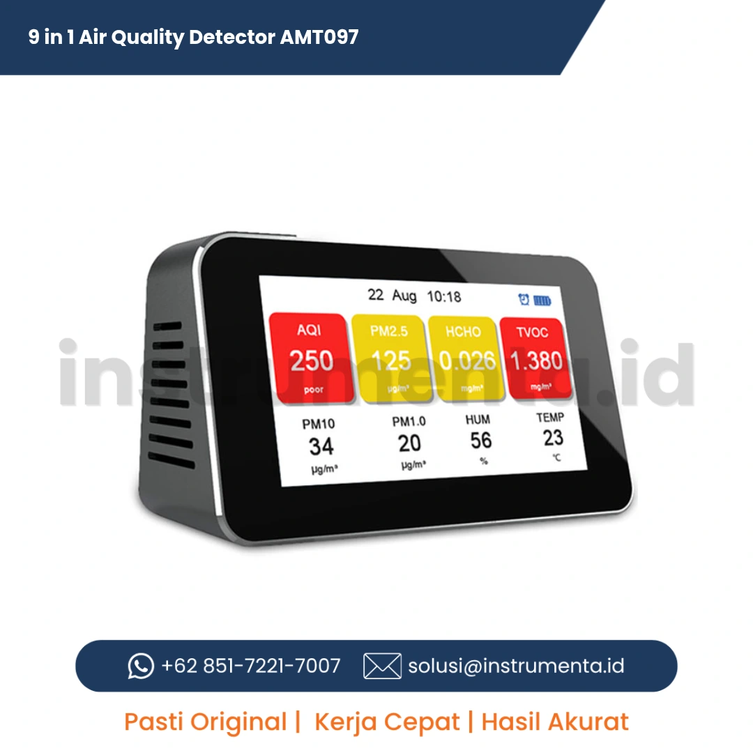 Authorized Distributor 9 in 1 Air Quality Detector AMT097 Alat Ukur Kualitas Udara Digital Multi-Parameter